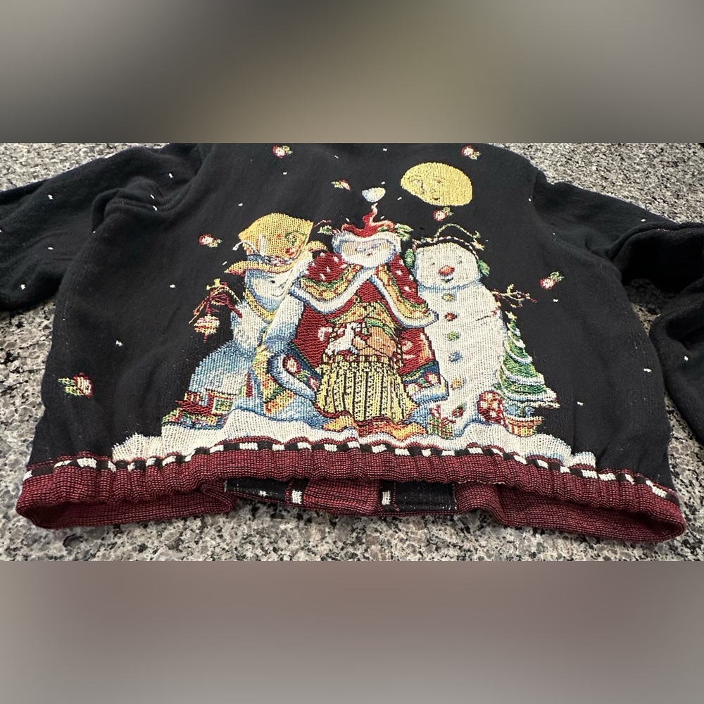 ✨VTG✨ Painted Pony Sweater Christmas Santa
Snowman Tapestry Jacket Med 🎅🏼☃️🎄 - Picture 14 of 15